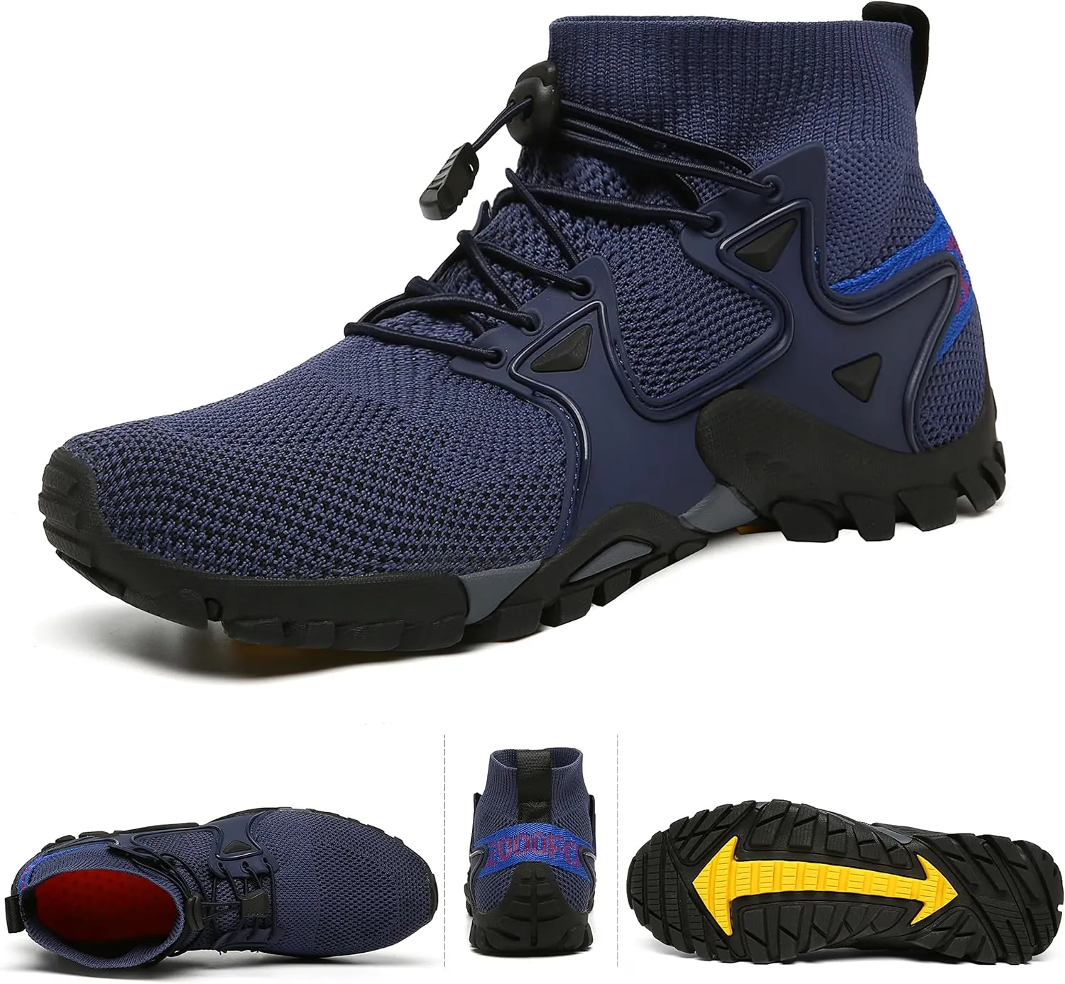 JITUUE Men's Running Knit Comfortable Lightweight Breathable Casual Sports Shoes Fashion Sneakers Slip-On Walking Shoes Sock Shoes for Men