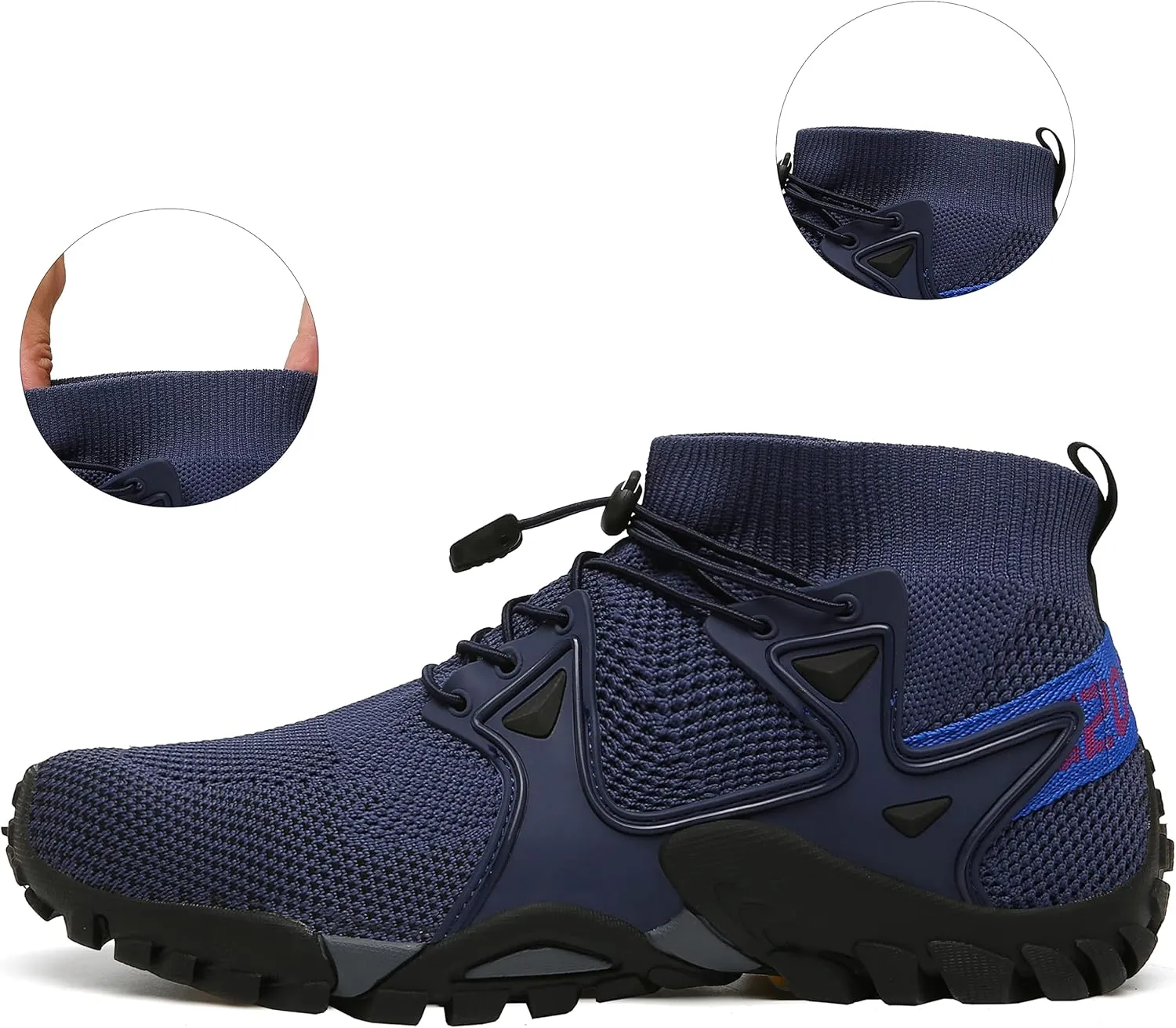 JITUUE Men's Running Knit Comfortable Lightweight Breathable Casual Sports Shoes Fashion Sneakers Slip-On Walking Shoes Sock Shoes for Men