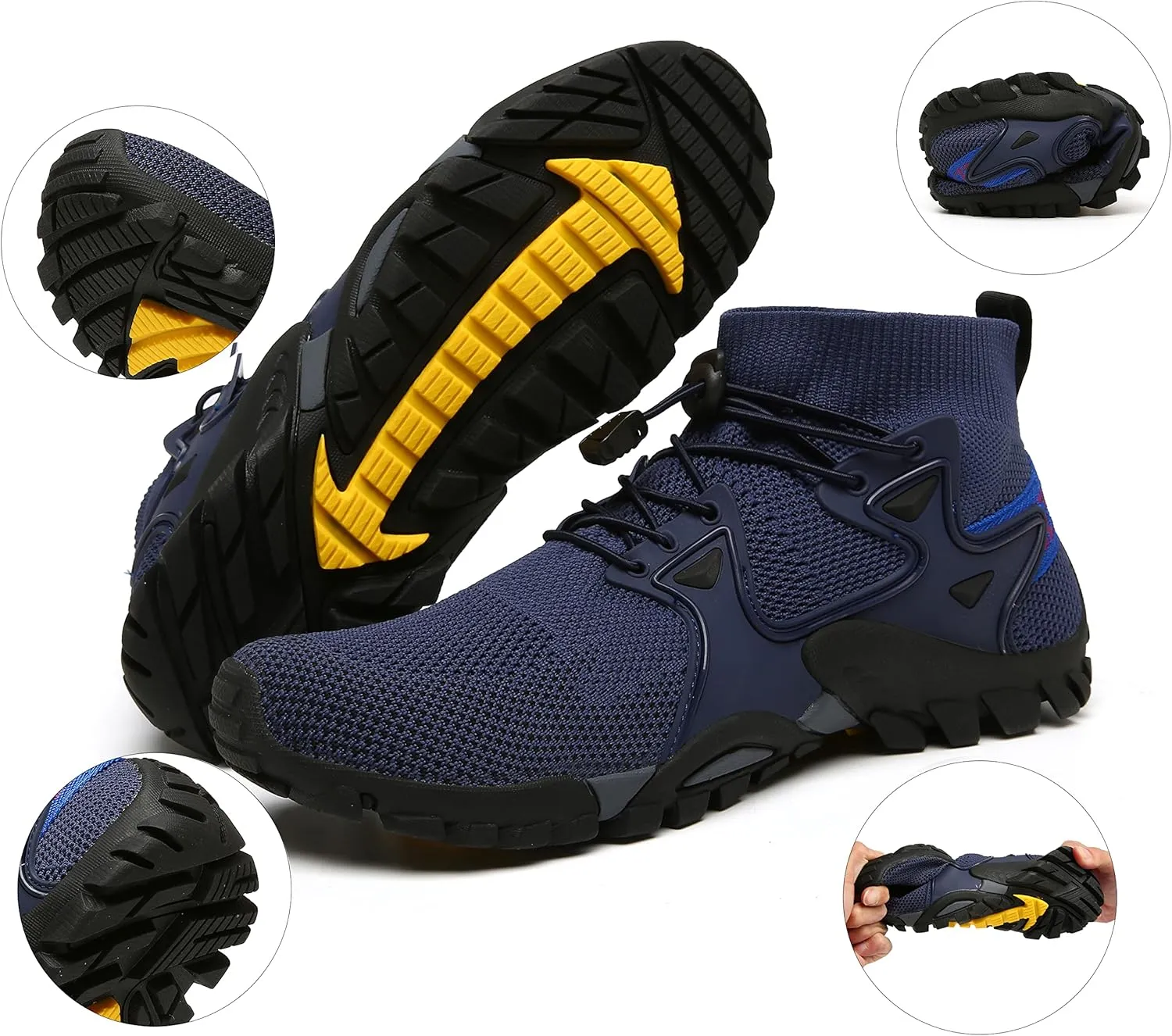 JITUUE Men's Running Knit Comfortable Lightweight Breathable Casual Sports Shoes Fashion Sneakers Slip-On Walking Shoes Sock Shoes for Men