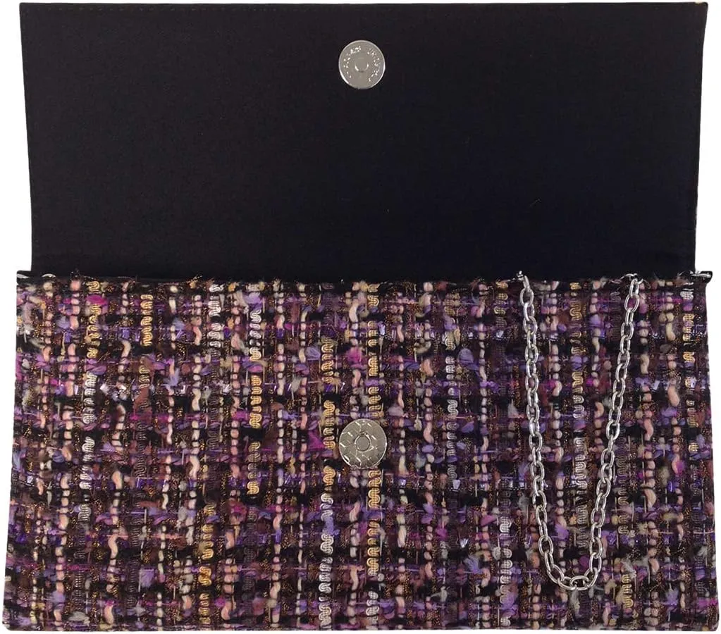 JNB Weaved Fabric Flat Clutch