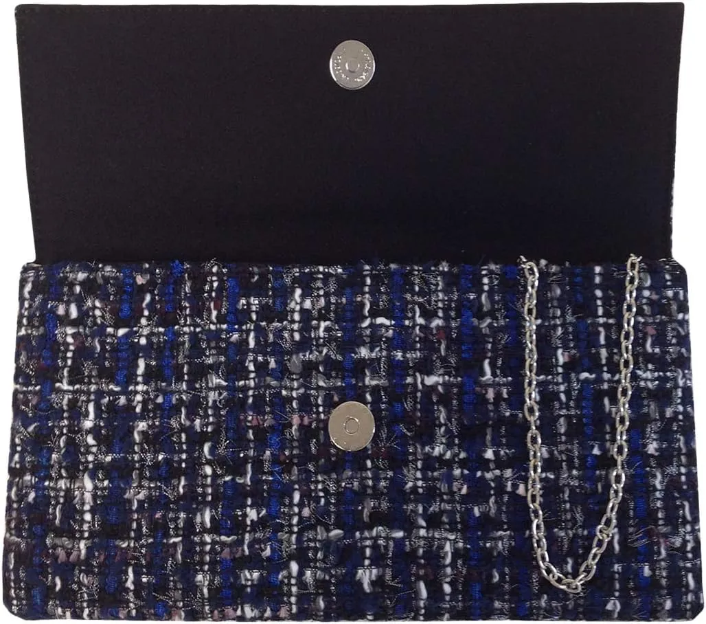 JNB Weaved Fabric Flat Clutch