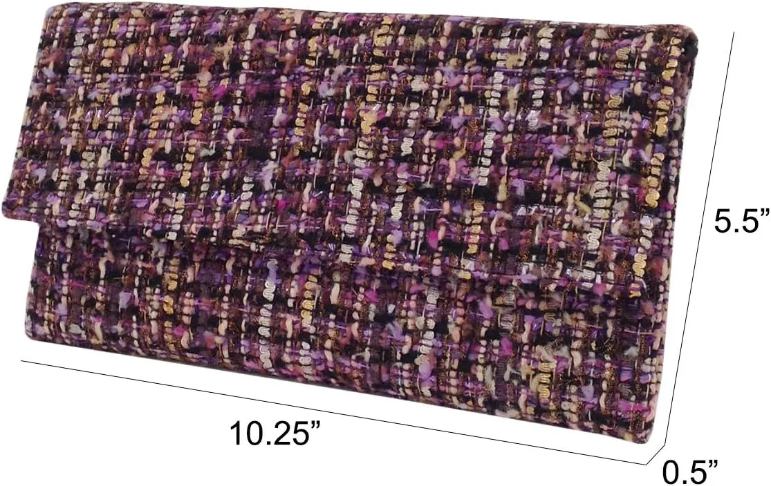 JNB Weaved Fabric Flat Clutch