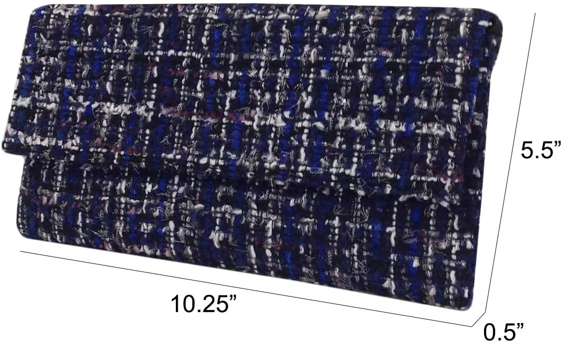JNB Weaved Fabric Flat Clutch