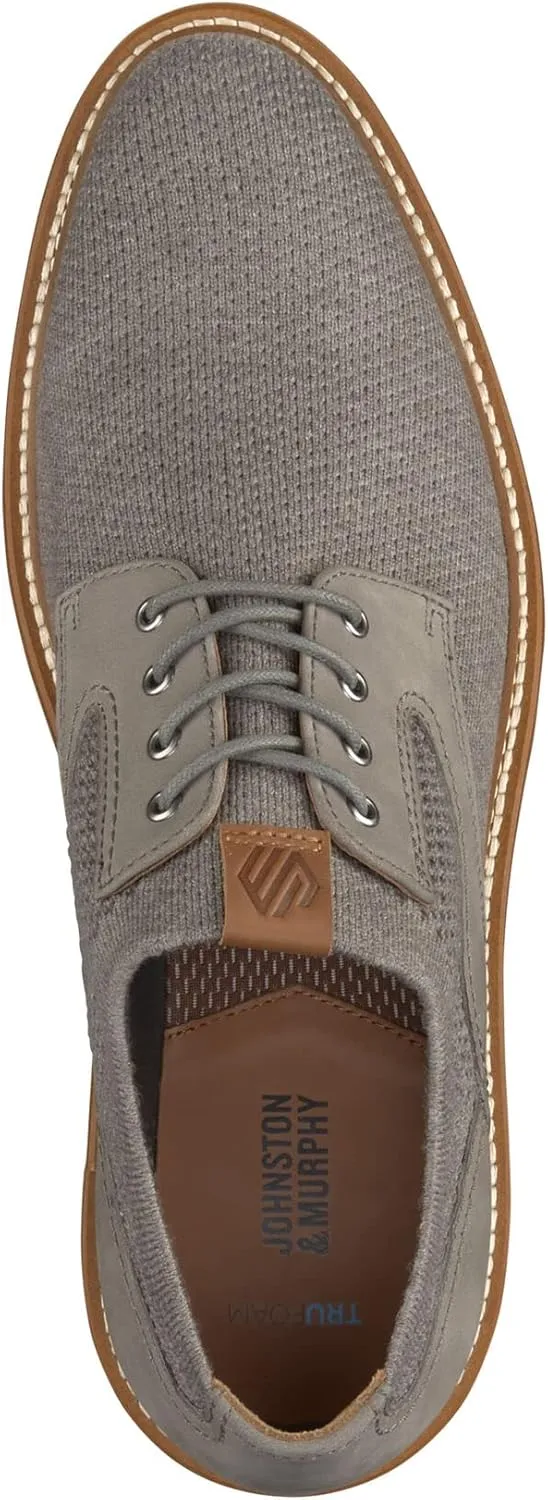 Johnston & Murphy Men’s Upton Knit Plain Toe - Men’s Walking Shoes, Casual Shoes for Men, Sneakers for Men, Flexible Knit Shoes for Men, TRUFOAM Sole & Rubber Sole