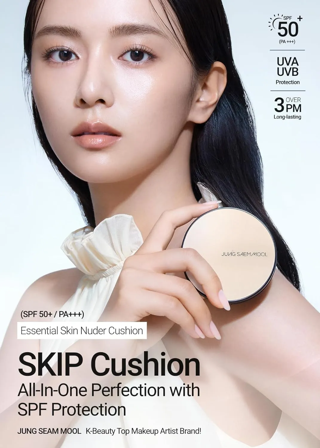 [JUNGSAEMMOOL OFFICIAL] Essential Skin Nuder Cushion (Fair Light) | Refill Included | Natural Finish | Buildable Coverage | Makeup Artist Brand | Cream Foundation
