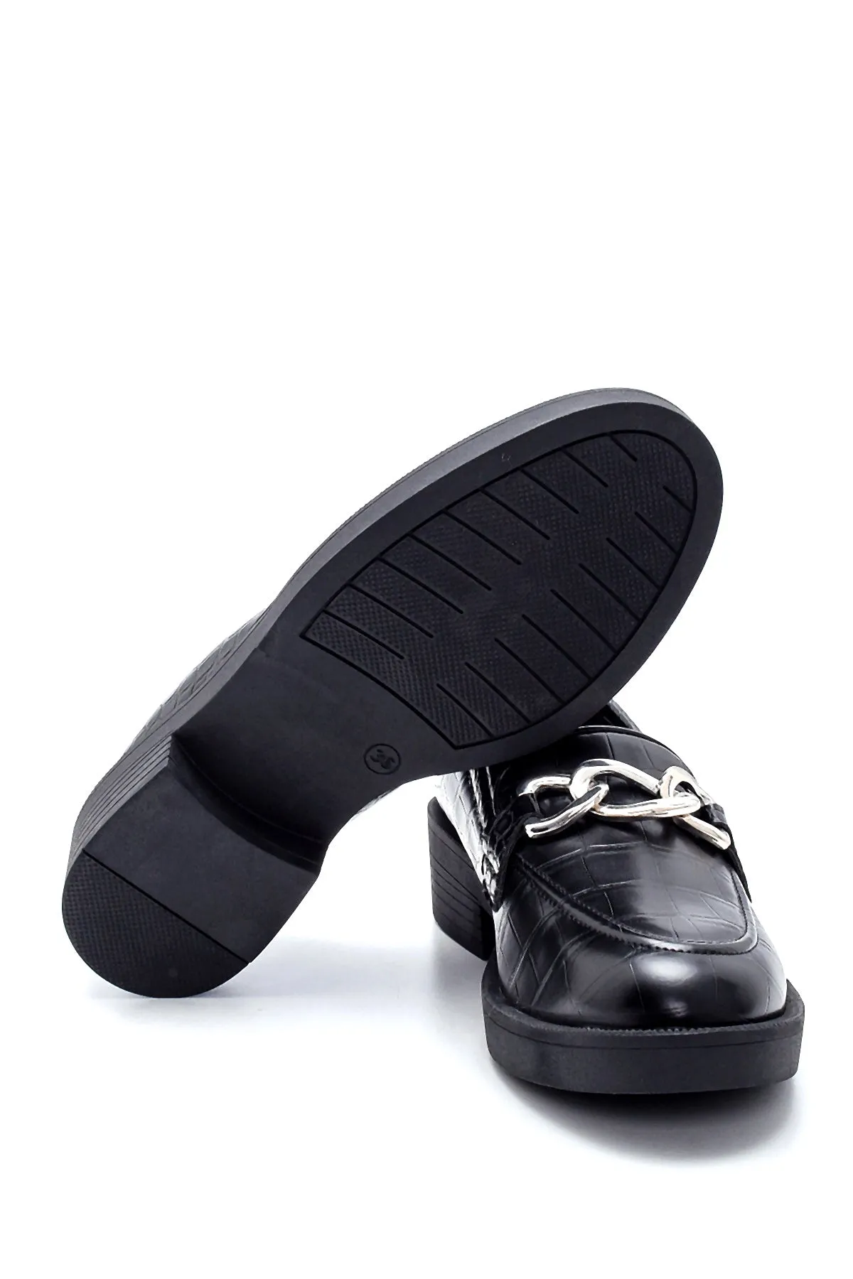 Kadın Kroko Desenli Loafer