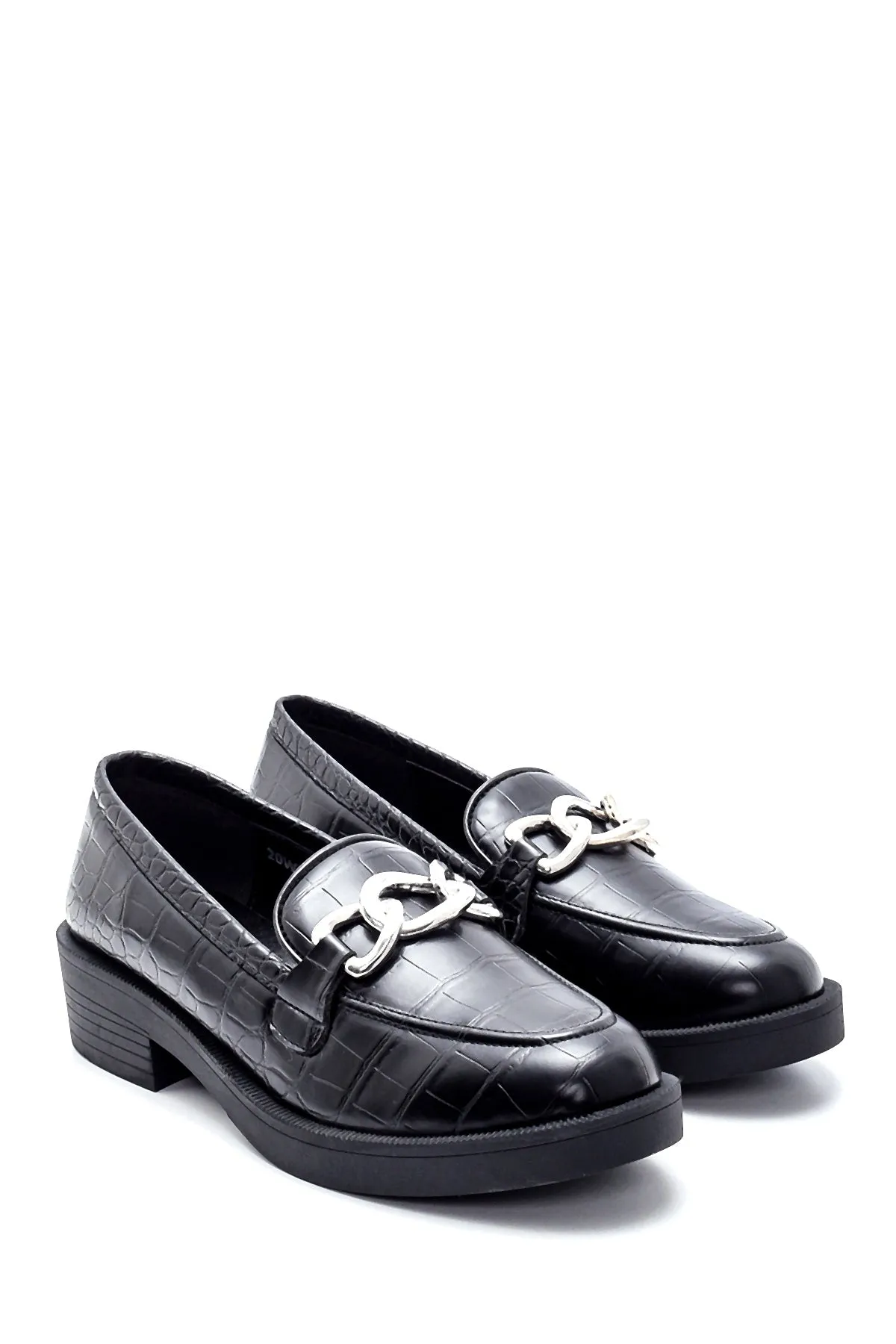 Kadın Kroko Desenli Loafer