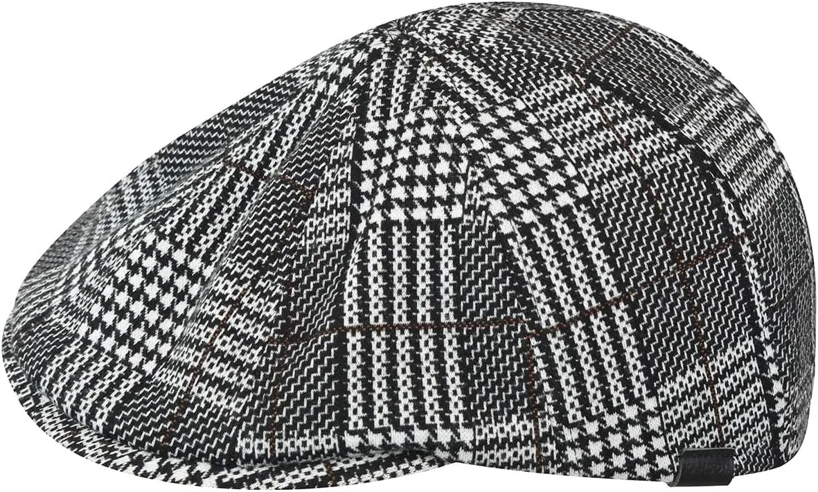Kangol Pattern Flexfit Cap for Men and Women, Large/X-Large, Black Plaid