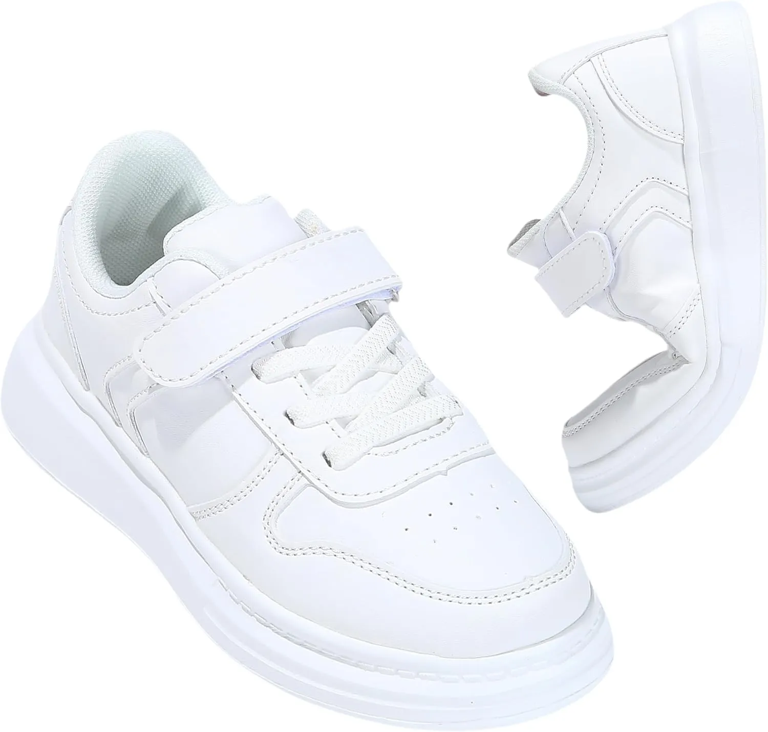 Kids Boys Girls Sneakers Hook & Loop Tennis Breathable Lightweight Toddler Shoes for Sport Outdoor Walking (Size 10-5)