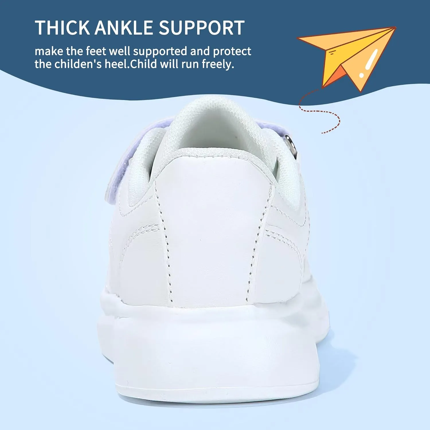 Kids Boys Girls Sneakers Hook & Loop Tennis Breathable Lightweight Toddler Shoes for Sport Outdoor Walking (Size 10-5)