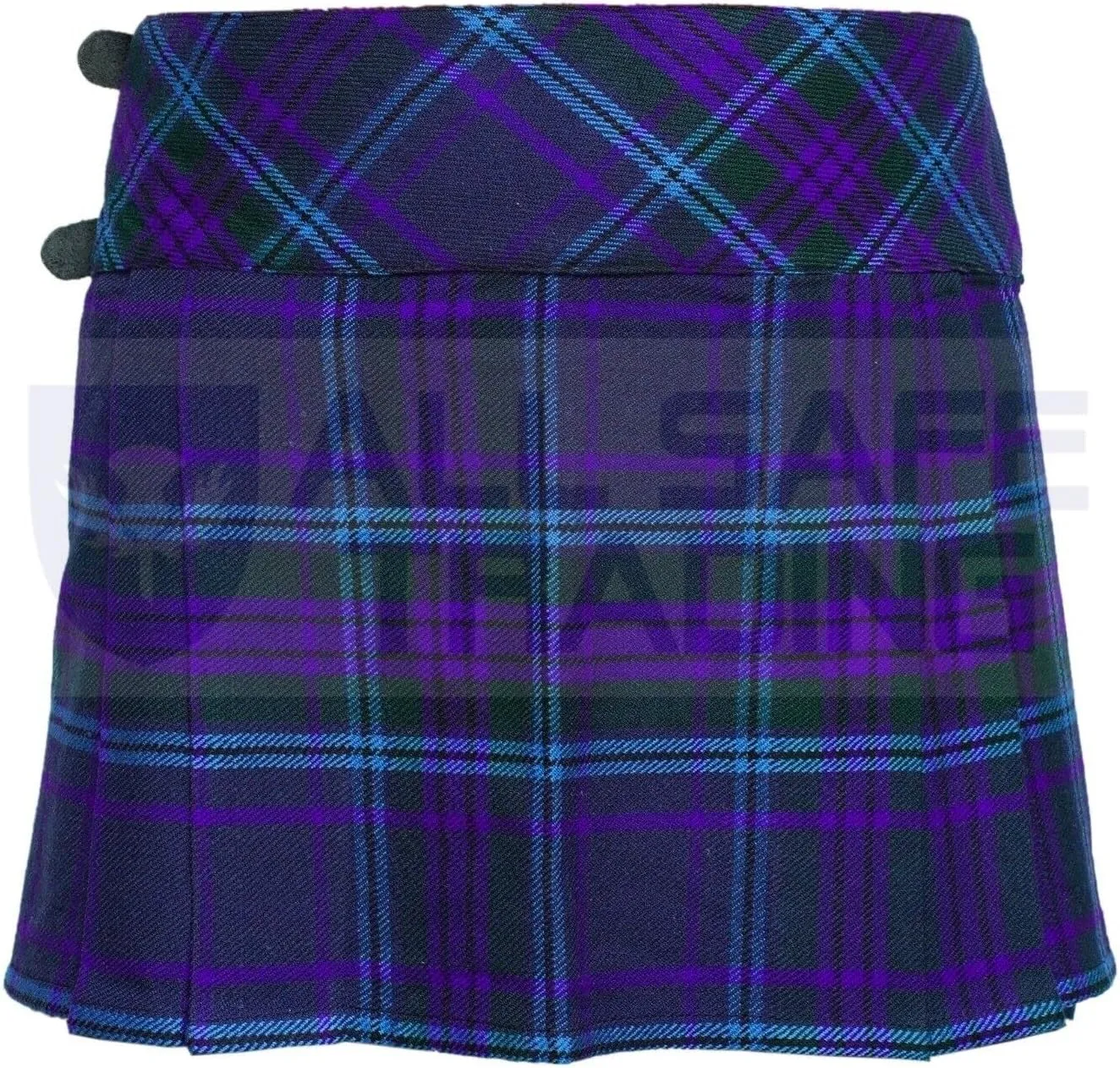 Kilt for Women - Scottish Womens Kilt Skirt, Pleated Tartan Design with Adjustable Leather Buckle Closure
