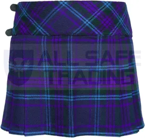 Kilt for Women - Scottish Womens Kilt Skirt, Pleated Tartan Design with Adjustable Leather Buckle Closure