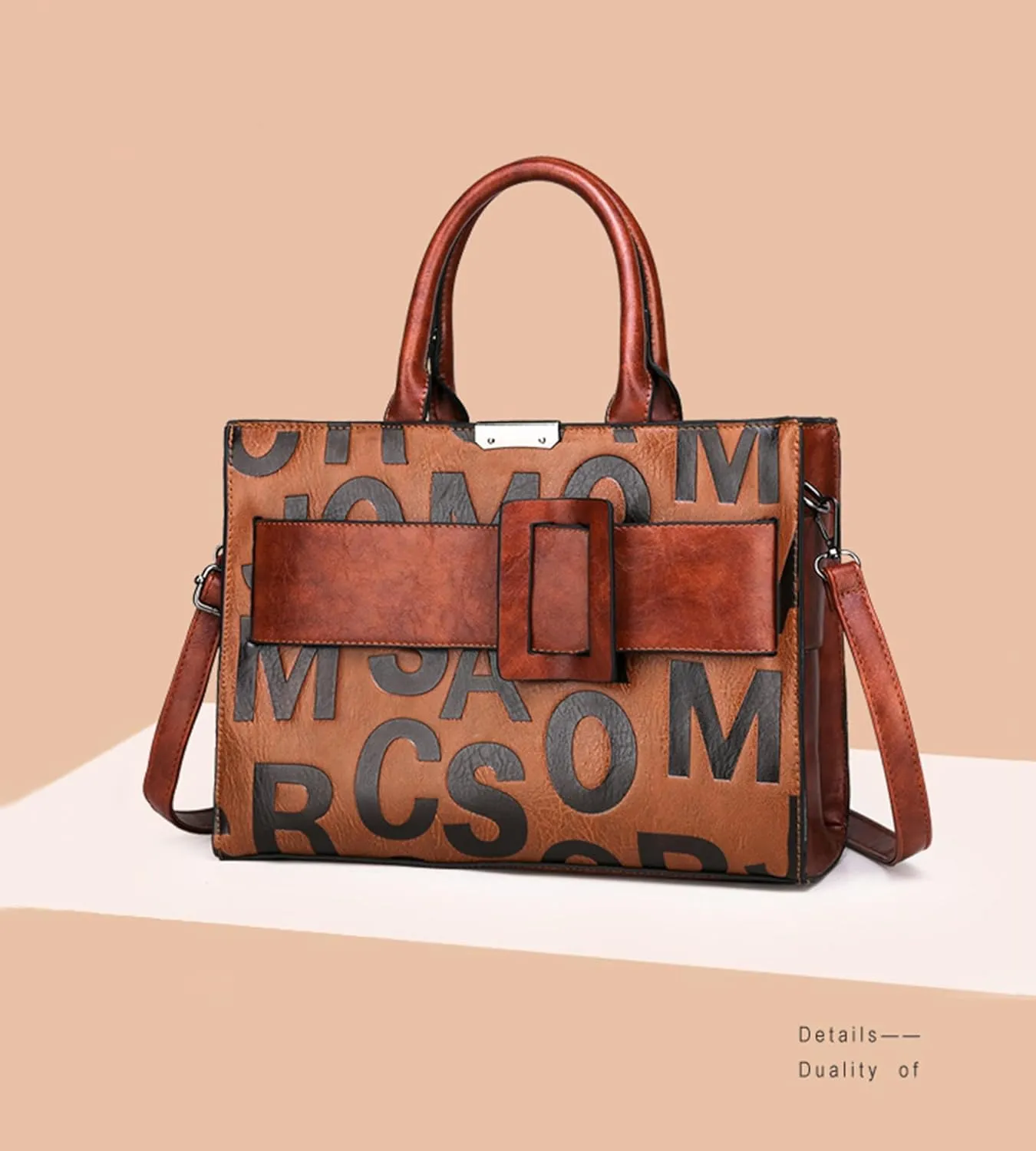 KingTo Women's Crocodile Pattern Satchel Handbags Stylish Tote Handbags crocodile purses for women 3 Pcs Set