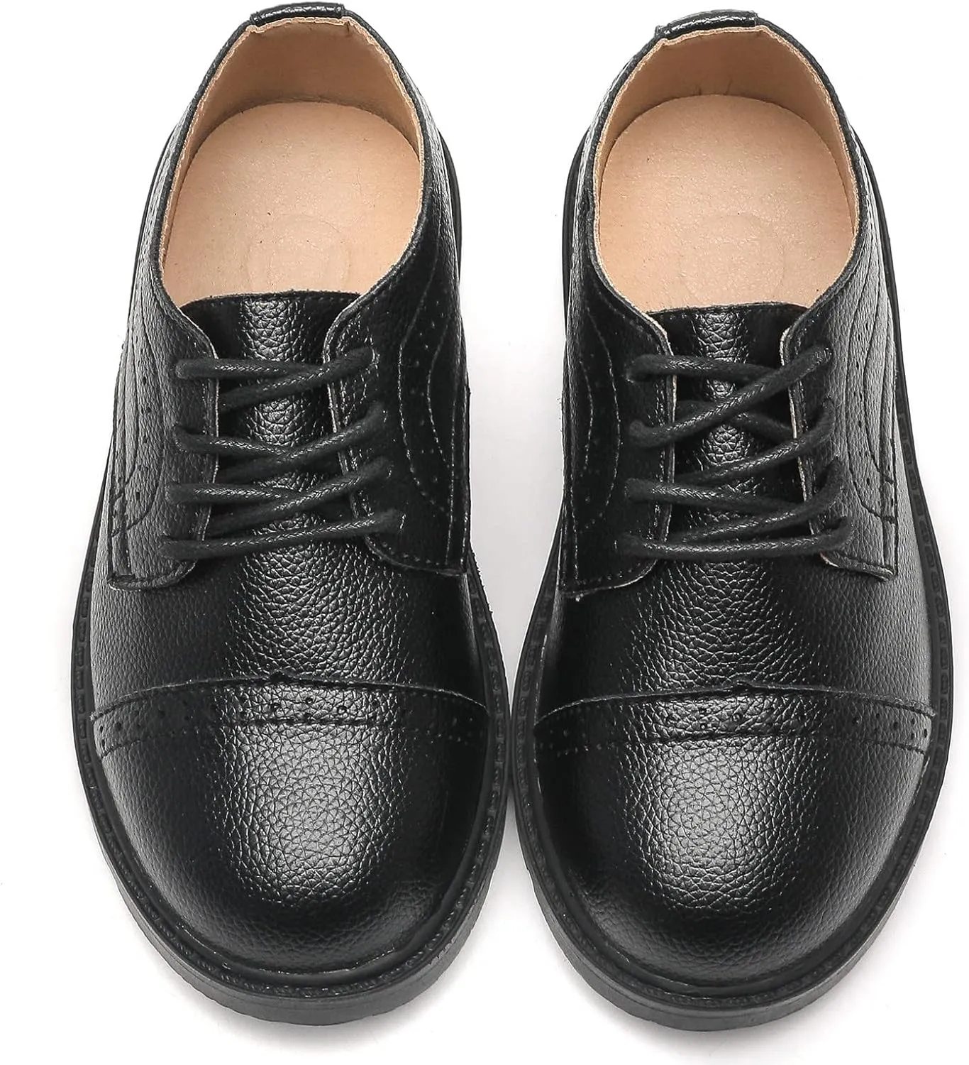 kkdom Boys Girls Classic Lace-Up School Uniform Comfort Oxfords Dress Shoes Loafer Flats (Toddler/Little Kid)