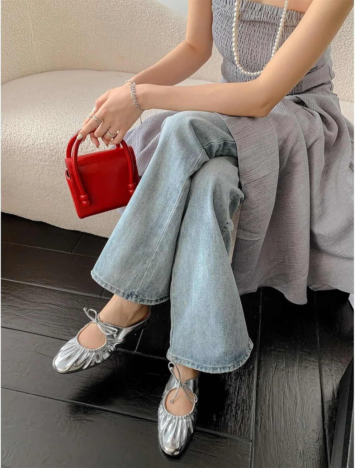 Kluolandi Womens Flat Mules and Slides Backless Slip on Loafers Shoes Comfortable Slippers Mules for Women