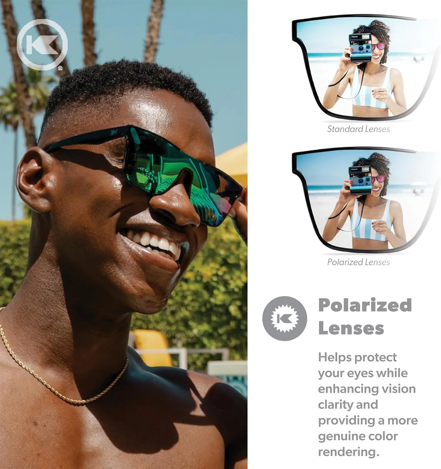 Knockaround Afters Polarized Sunglasses for Men and Women - Impact Resistant Lenses with Full UV400 Protection