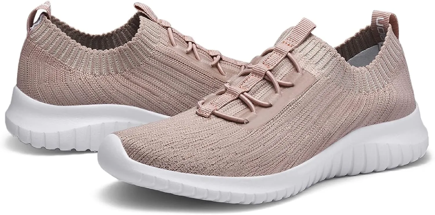 konhill Women's Comfortable Walking Shoes - Tennis Athletic Casual Slip on Sneakers