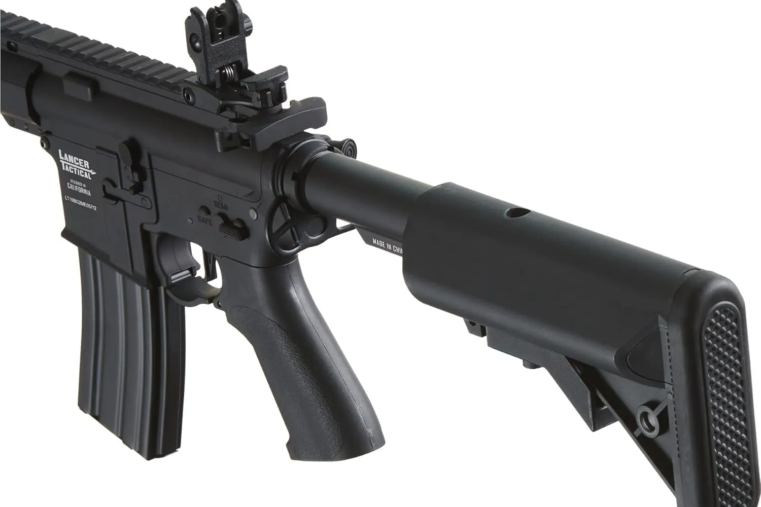 Lancer Tactical Gen 2 LT-19 Airsoft M4 Carbine 10" Electric Full/Semi-Auto Airsoft AEG Rifle, Included 6mm 0.20g BBS, Charger, and Battery