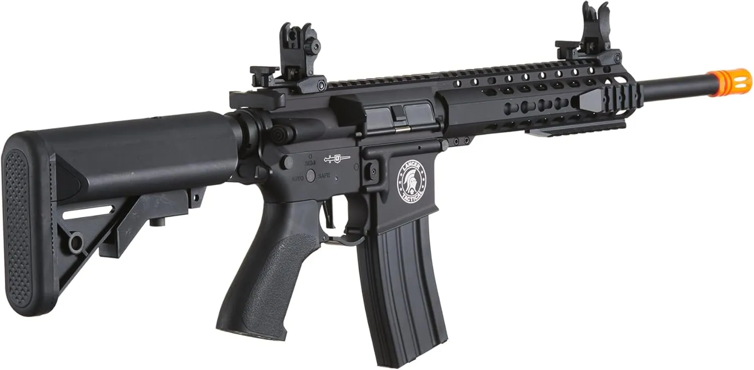 Lancer Tactical Gen 2 LT-19 Airsoft M4 Carbine 10" Electric Full/Semi-Auto Airsoft AEG Rifle, Included 6mm 0.20g BBS, Charger, and Battery