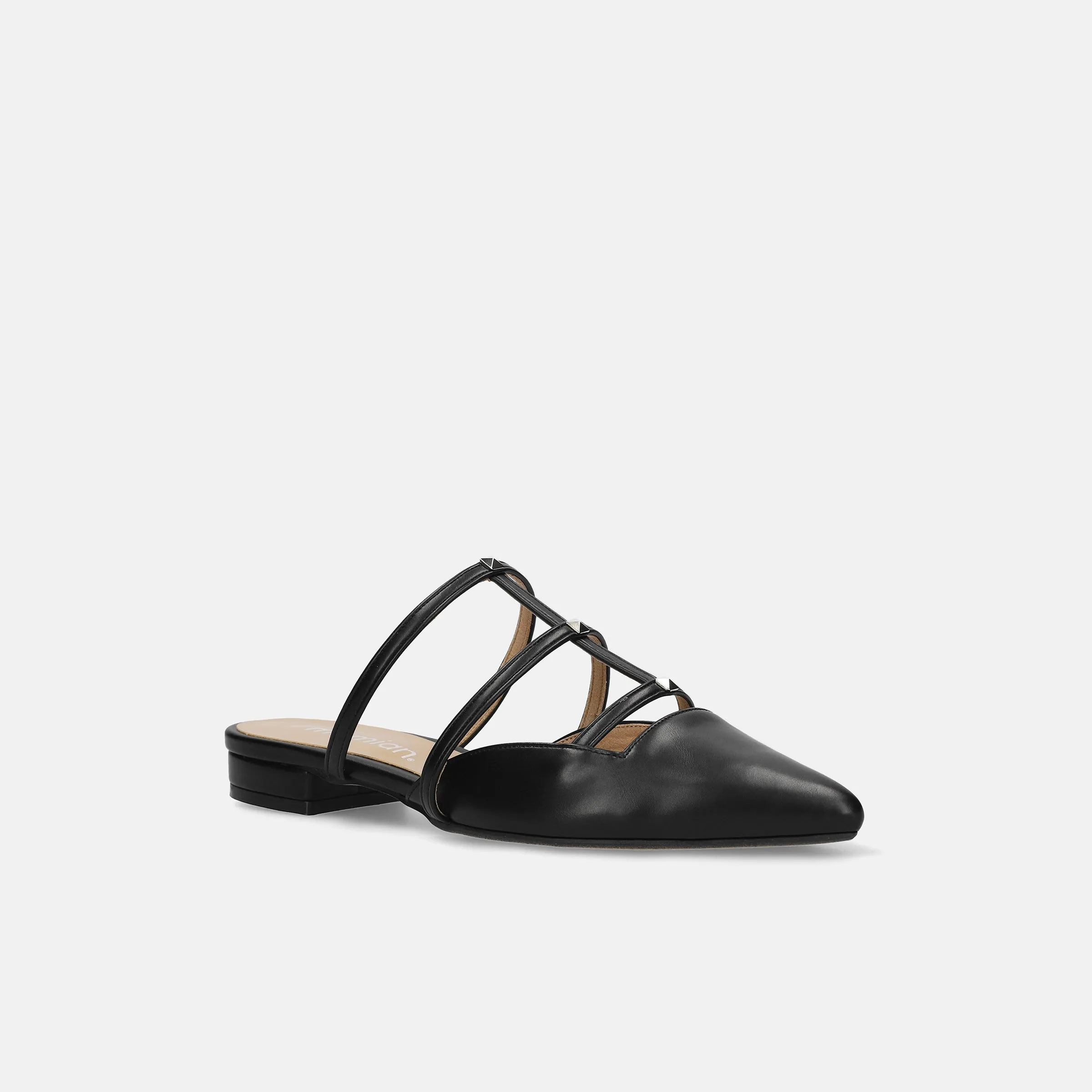 Last one 50% off: 2024SS: Stud design flat sandals (m17026) black