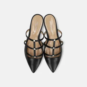 Last one 50% off: 2024SS: Stud design flat sandals (m17026) black