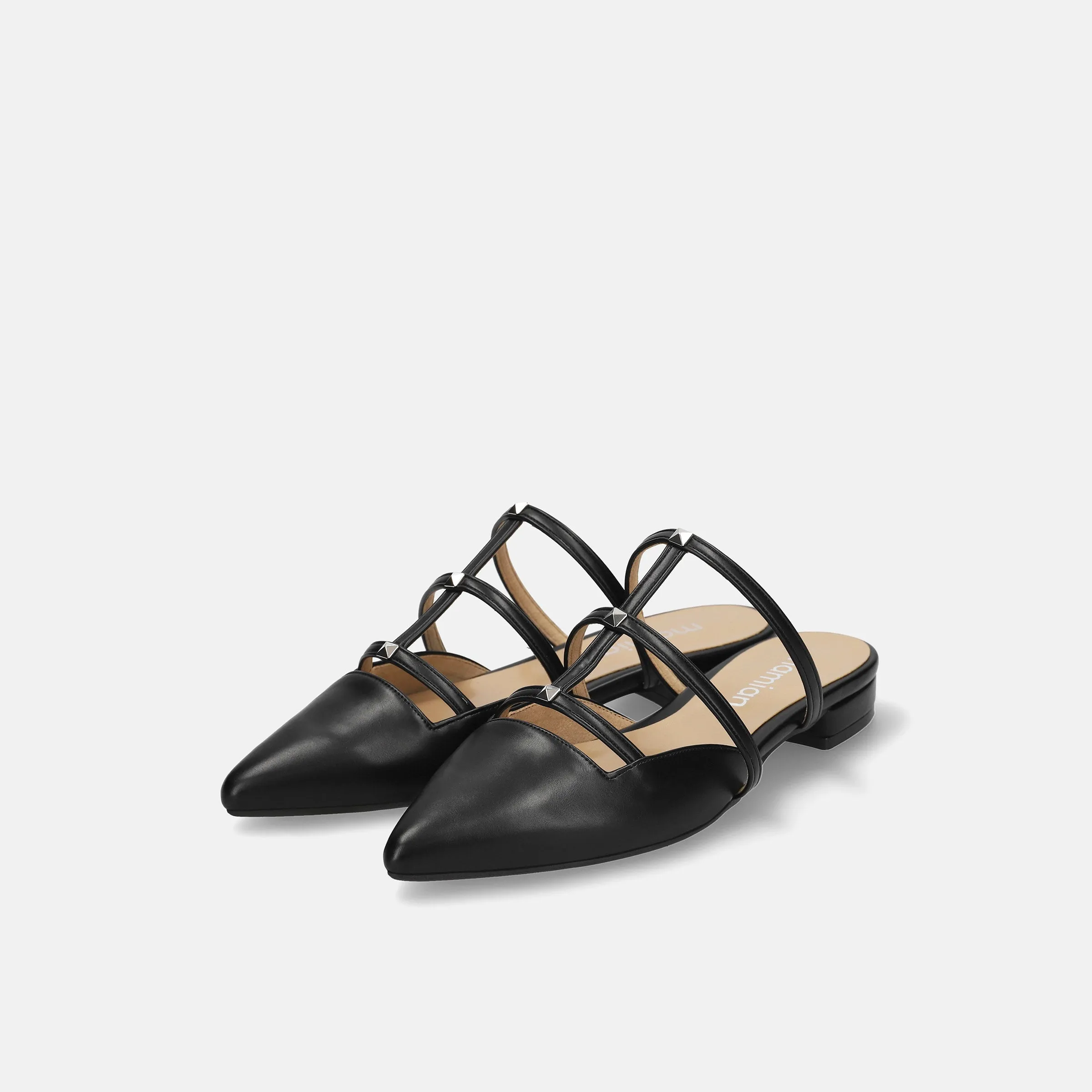 Last one 50% off: 2024SS: Stud design flat sandals (m17026) black