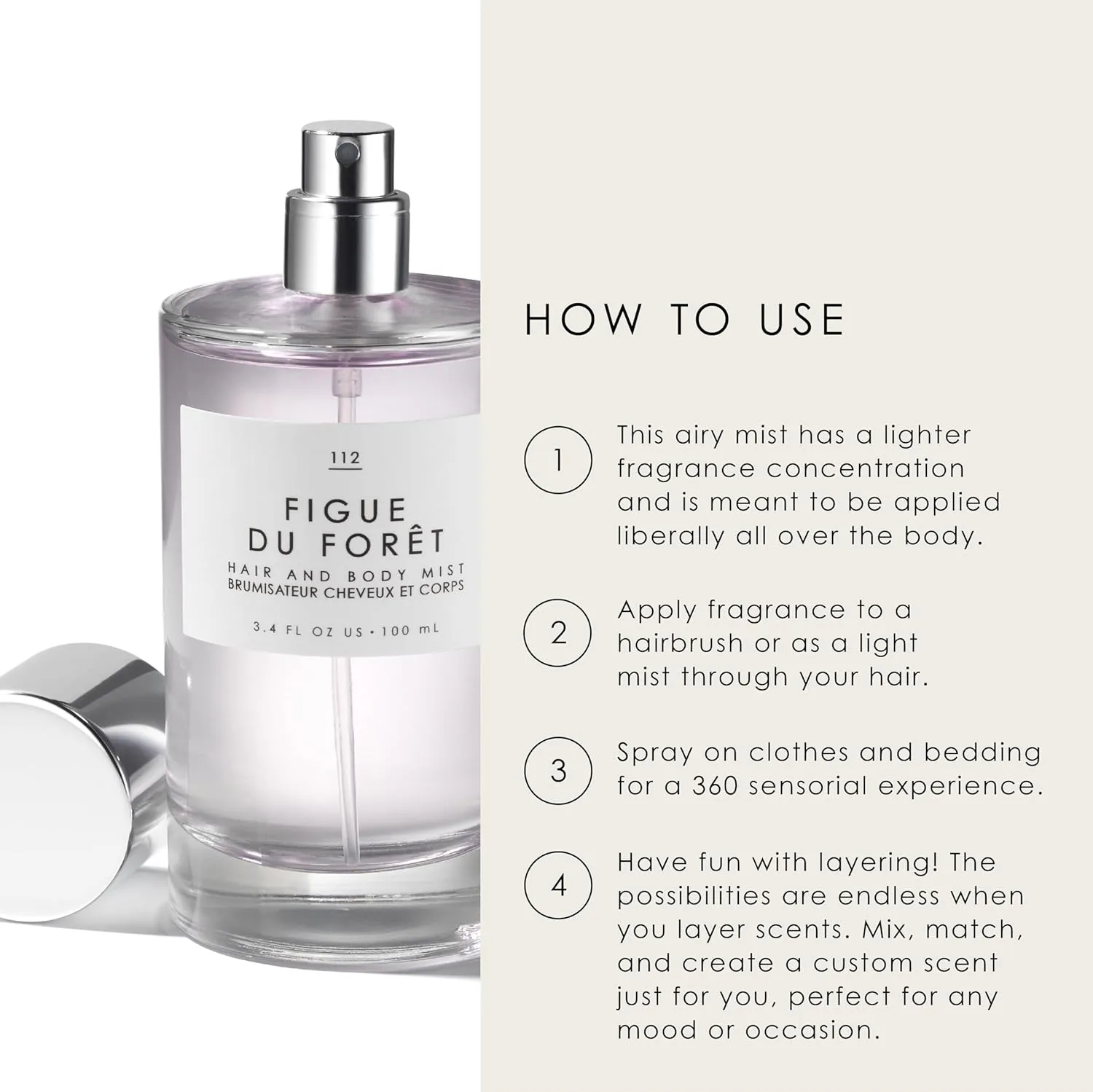 Le Monde Gourmand Sel Océan Hair & Body Mist - 3.4oz (100ml) - Honeysuckle, Muguet and Pink Sea Salt Fragrance Notes