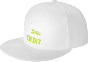 Life is Better On The Court Snapback Hat for Men Women Baseball Cap Adjustable Flat Bill Brim Hats