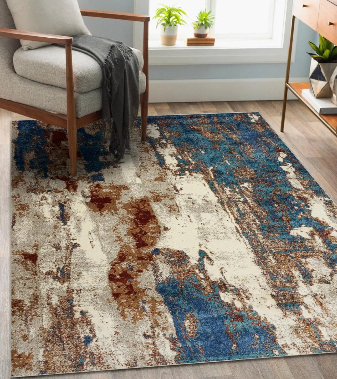 LUXE WEAVERS Lagos Collection Passion 2x7 Abstract Area Rug