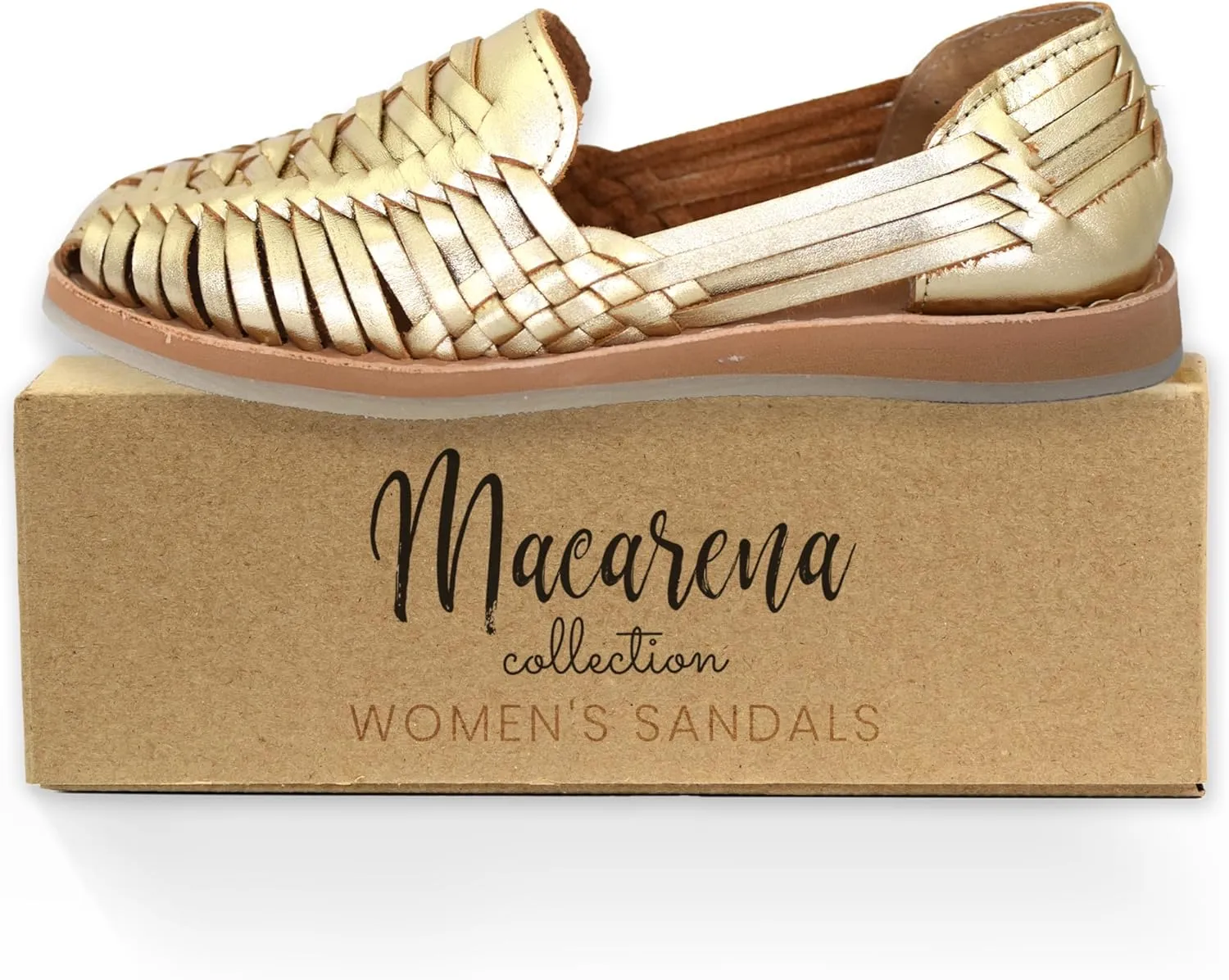 Macarena Collection Womens Shoes Leather Sandal Flat for Women | Huarache Handmade Mexican Sandals | Comfortable & Stylish Womens Sandals 3050