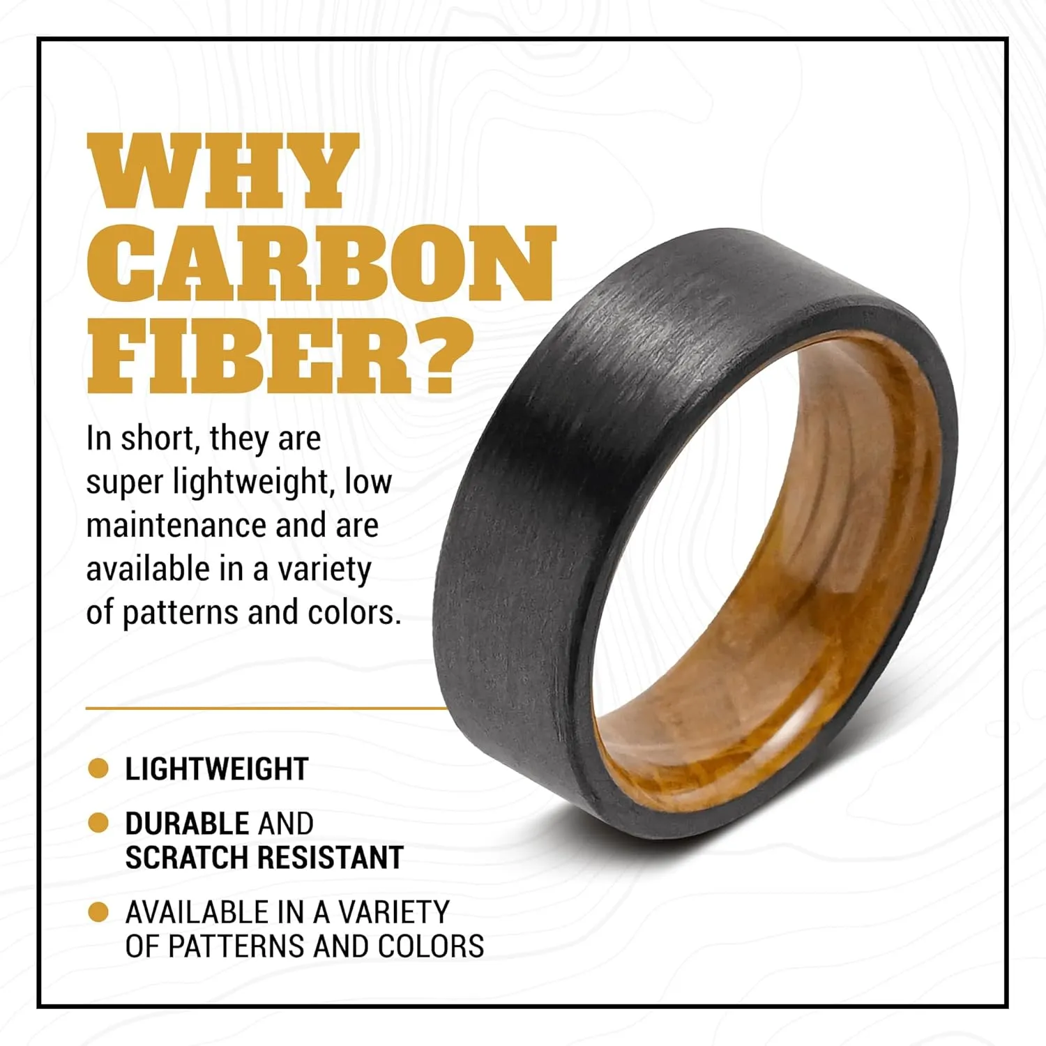 Manly Bands: Officially Licensed Jack Daniel's Rings - Men's Wedding Bands and Rings Made with Authentic Jack Daniel's Whiskey Barrels - Stylish Gifts for Men - Free Silicone Ring Included