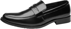 Men Casual Loafers Comfortable Leather Slip On Formal Dress Oxfords Shoes
