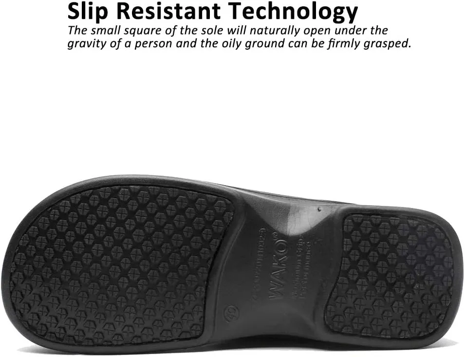 Men Women Kitchen Chef Work Shoes Nurse Slip-On Comfortable Clog Waterproof Non-Slip Shoes for Restaurant or Garden