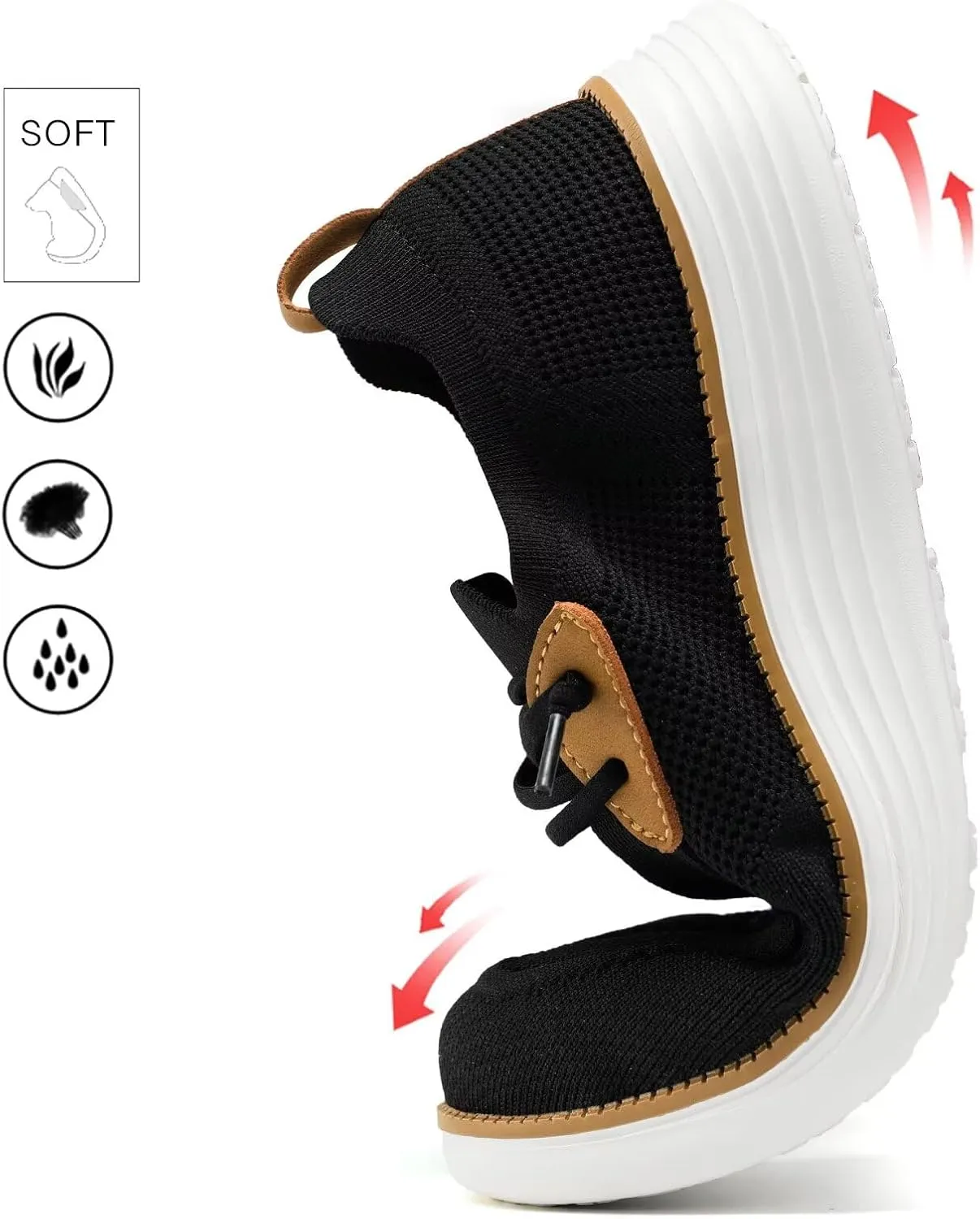 Men's Arch Support Casual Slip-on Shoes Loafers for Men Non Slip Comfortable Shoes