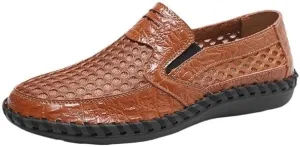 Men's Casual Dress Formal Business Shoes Fashion Sneakers Breathable Knit Mesh Loafers
