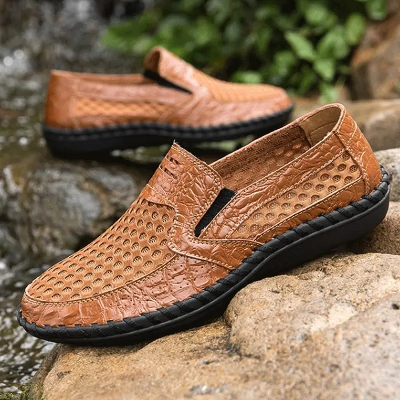Men's Casual Dress Formal Business Shoes Fashion Sneakers Breathable Knit Mesh Loafers