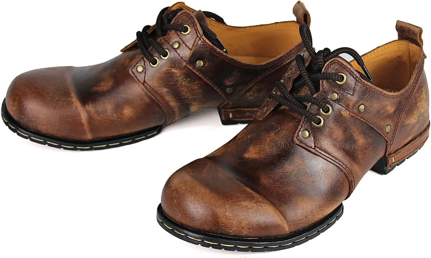Mens Chukka Biker Cowboy Motorcycle Stylish Boots Combat Hiking Leather Casual Ankle Boots 6015-1-E-R