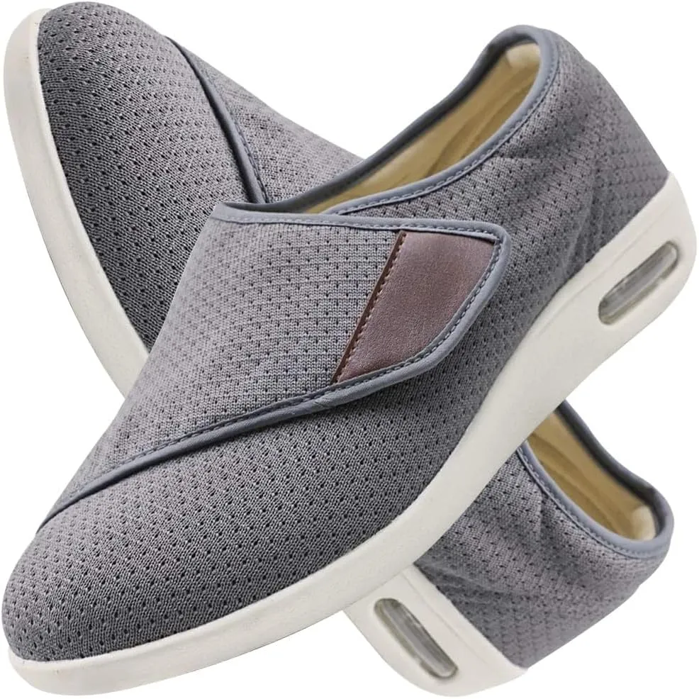 Men's Hands-Free Slip On Shoes Comfortable Tennis Sneakers with 3 Pairs Insoles Replacement for Elderly Swollen Feet Lightweight Loafer Slip On Boat Wide Fit Trainers Men