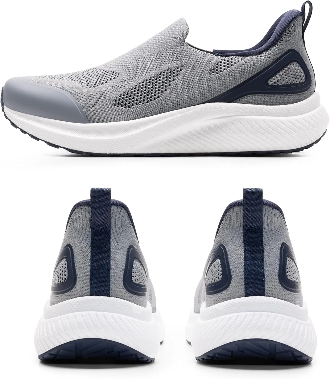 Men's Hands-Free Slip On Walking Shoes Laceless Comfortable Tennis Sneakers