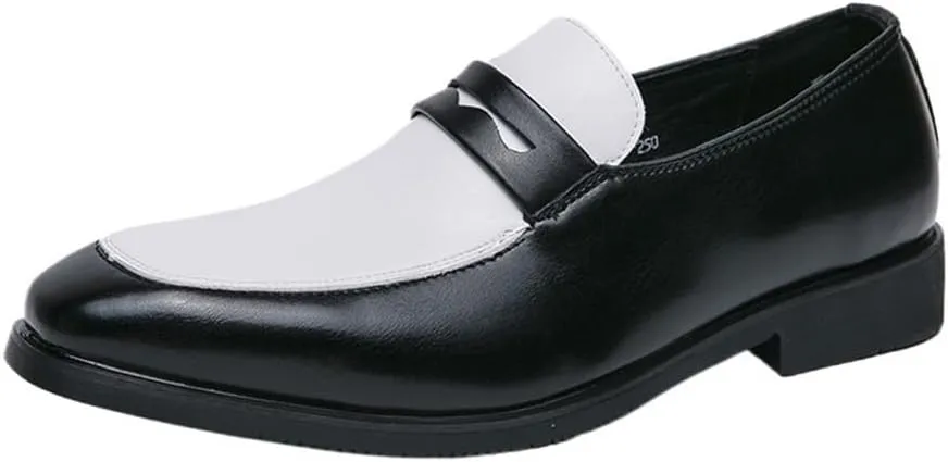 Mens Leather Loafers Pointed Toe Casual Shoes Low Heel Slip On Comfortable Driving Moccasins