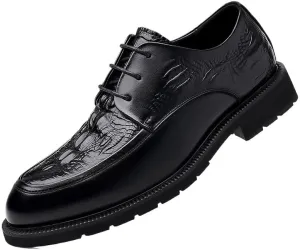 Men's Loafers Comfortable Walking Slip On Lightweight Breathable Lace Up Shoes Lightweight Comfortable Thick-Soled Formal Shoes