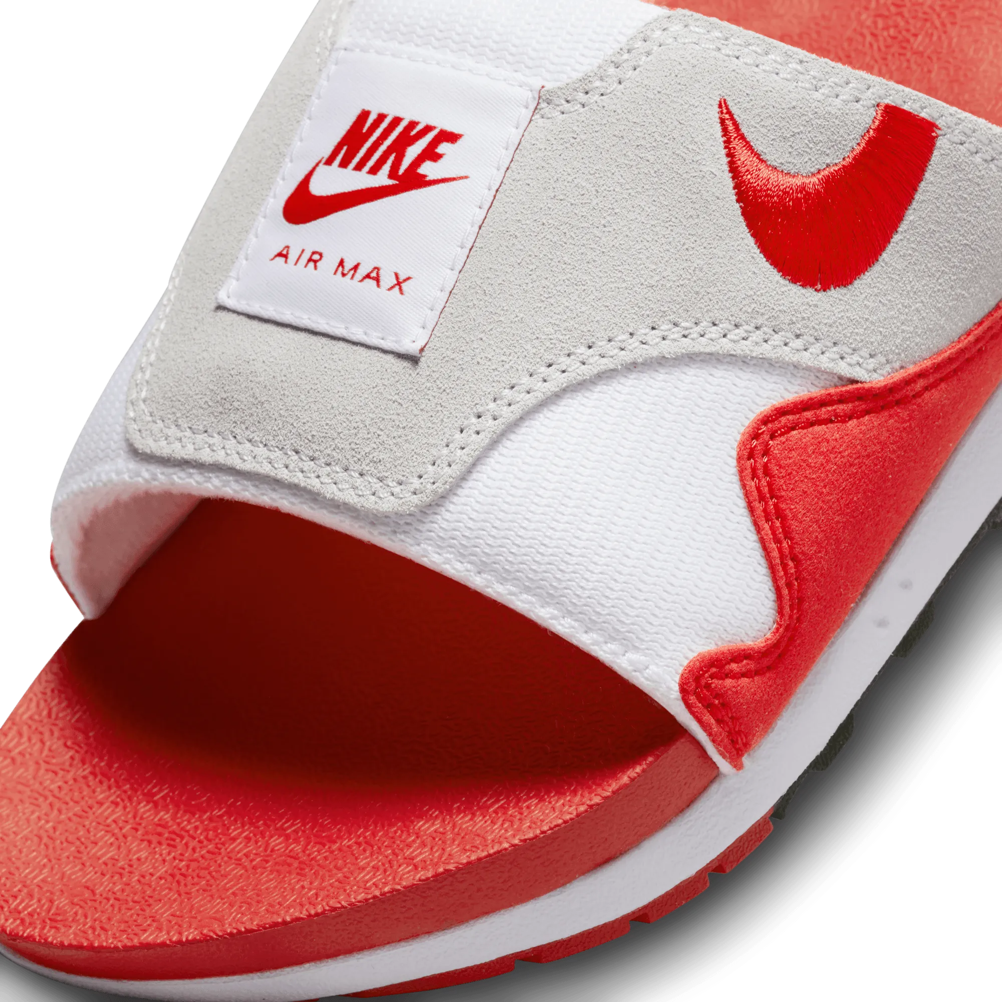 Men's Nike Air Max 1 Slides "White University Red"