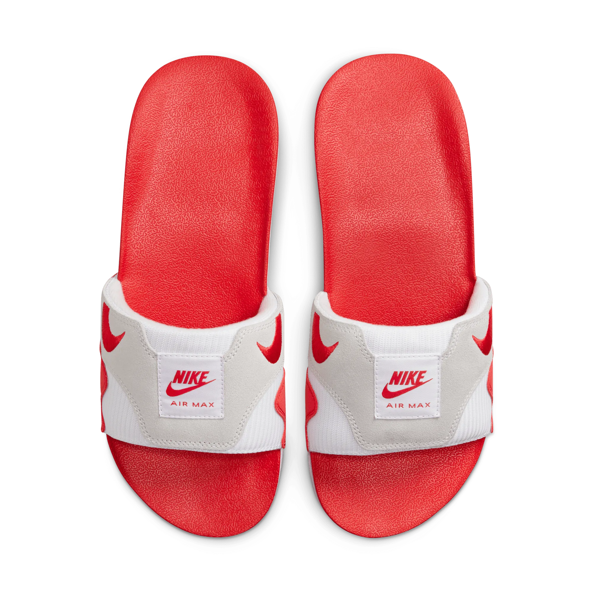 Men's Nike Air Max 1 Slides "White University Red"