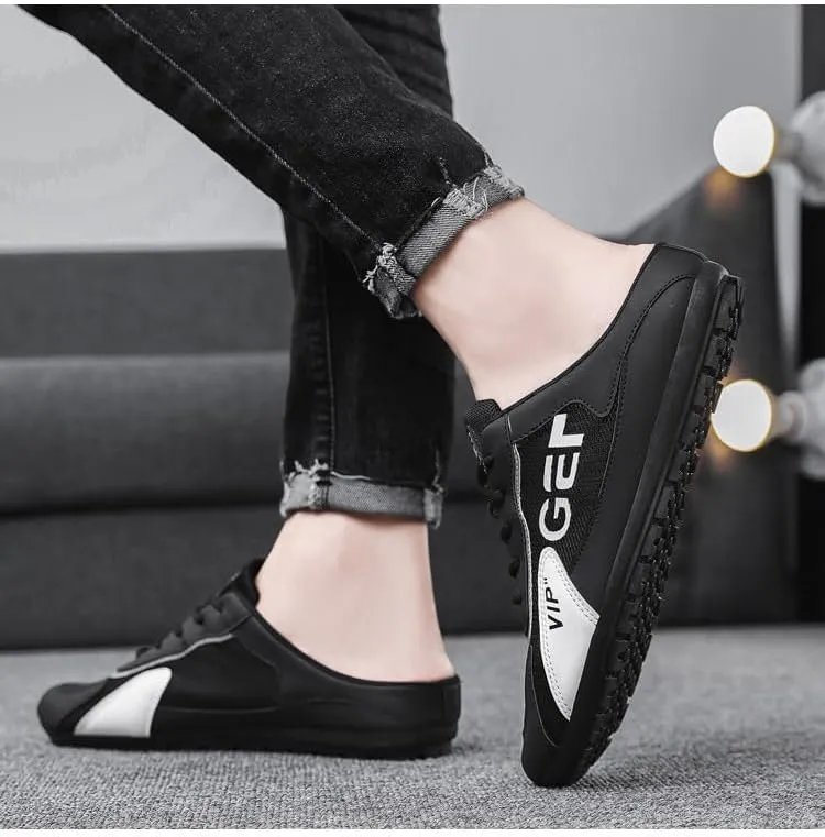 Men's Slip-On Casual Sandals - Non-Slip, Durable, Breathable Mesh Lining, PU Upper, Indoor, Vacation, and Casual Attire