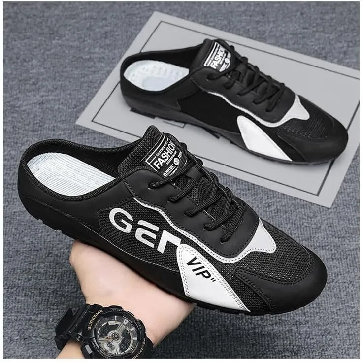 Men's Slip-On Casual Sandals - Non-Slip, Durable, Breathable Mesh Lining, PU Upper, Indoor, Vacation, and Casual Attire
