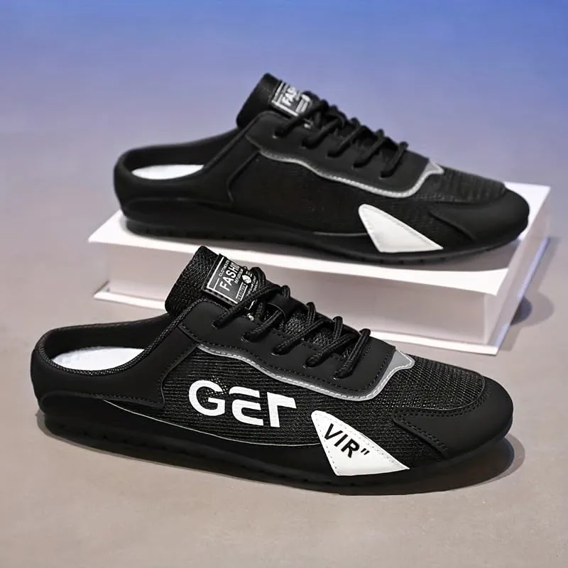 Men's Slip-On Casual Sandals - Non-Slip, Durable, Breathable Mesh Lining, PU Upper, Indoor, Vacation, and Casual Attire