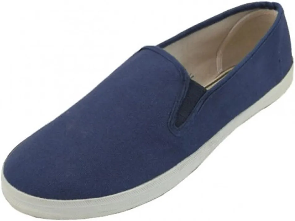 Men's Sneakers Classic Low Top Slip On Shoes Canvas Skate Loafers Sneakers Causal Dress Shoes for Men Comfortable Walking Shoes Slip on Sneakers for Men