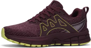 Men's Trail Running Shoes, Lightweight Hiking Sneakers with Arch Support, Non-Slip Shock Absorbing Outdoor Shoes for Mountain Trekking & Athletic Training