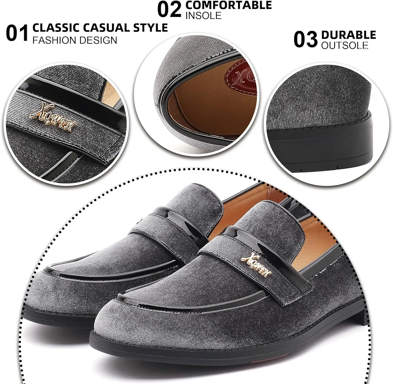 Mens Velvet Loafers, Men's Fashion Mens Dress Shoes Classic Loafers for Wedding Party Penny Dancing,Slip-On Flats Smoking Slippers Prom
