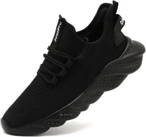 Mens Walking Shoes Running Trainers Sneakes Athletic Gym Fitness Sport Shoes Non Slip Breathable Mesh Comfortable Workout Fashion Slip On